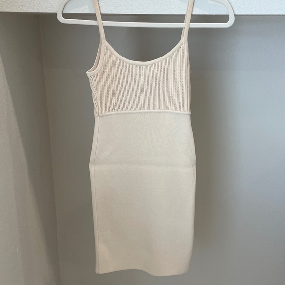 NWT Michael Costello x Revolve Cream Oline Mini Knit Dress (Size S - Picture 9 of 9